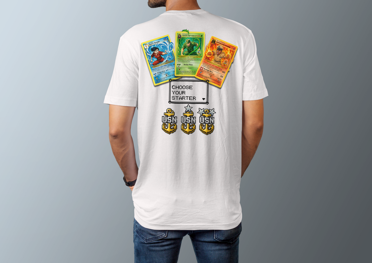 ⚓ “Gotta Train ’Em All” – Choose Your Starter Tee
