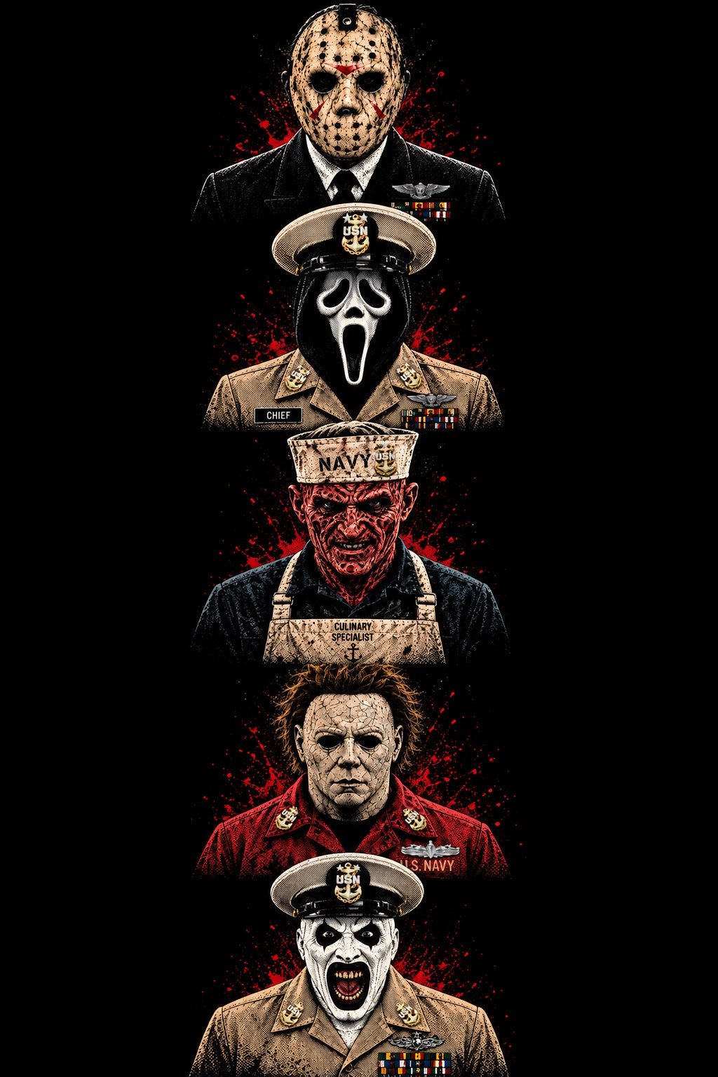 Faces of Fear 2026 Navy Chief horror collection