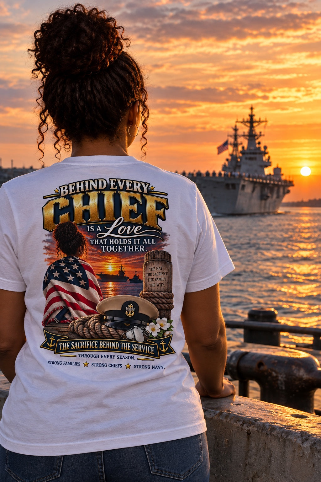 Female Spouse B white shirt lifestyle mockup