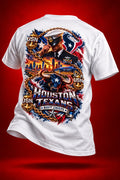 Houston Texans Navy Chiefs white T-shirt back design