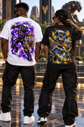 The Lineage Set featuring the Purple Panther and Gold Panther shirts