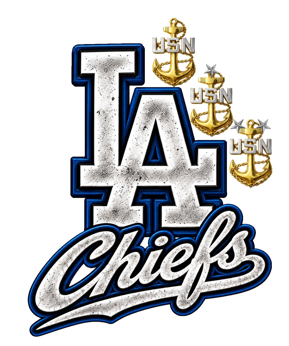 Los Angeles Chiefs coordinating left-chest artwork