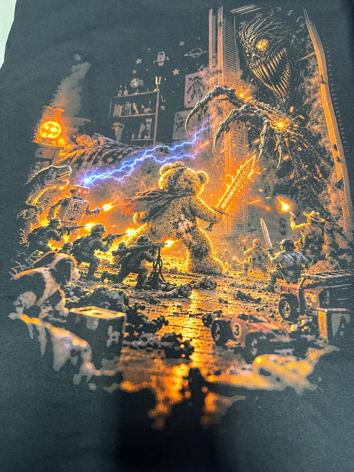 Teddy's Last Stand black T-shirt full back print