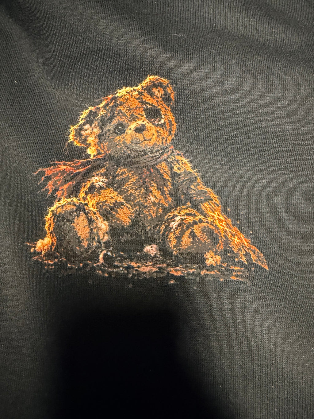Teddy's Last Stand black T-shirt front chest print